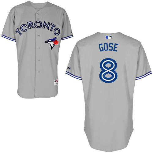 Anthony Gose #8 MLB Jersey-Toronto Blue Jays Men's Authentic Road Gray Cool Base Baseball Jersey